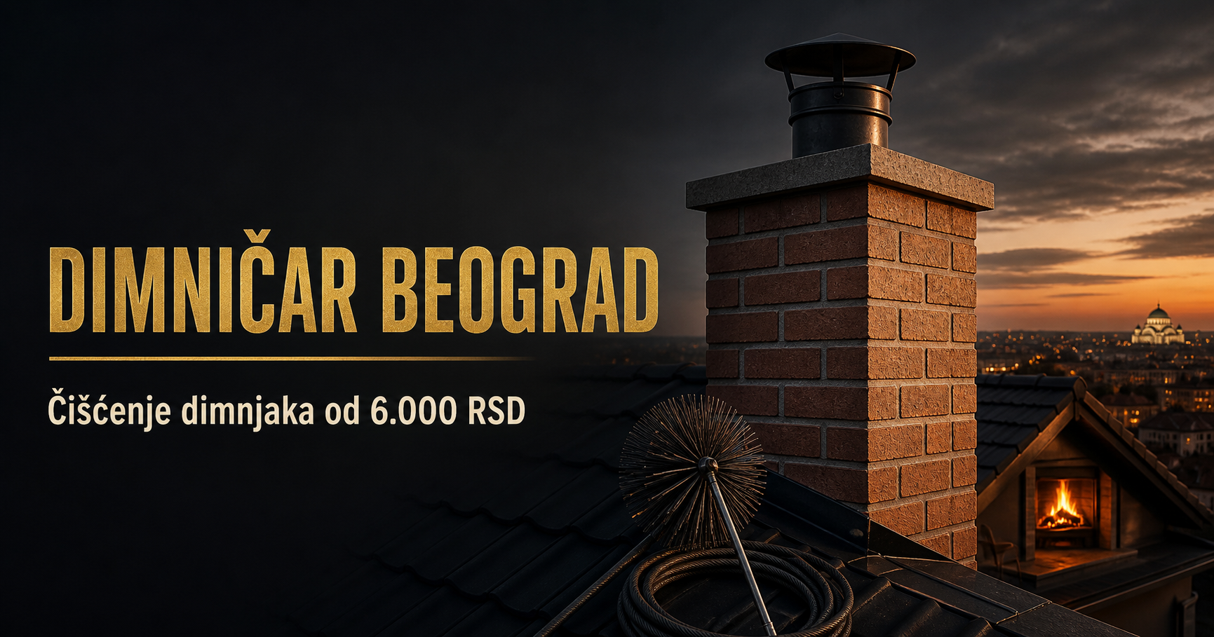 Čist dimnjak iznad Beograda